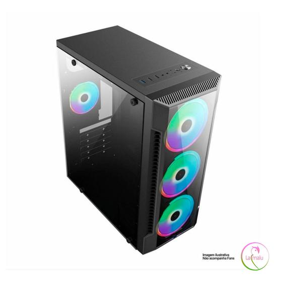 Imagem de Gabinete GAMER BRAZIL-PC BPC-C3147 Sem FONTE ATX - Com Lateral de Vidro SEM FANS