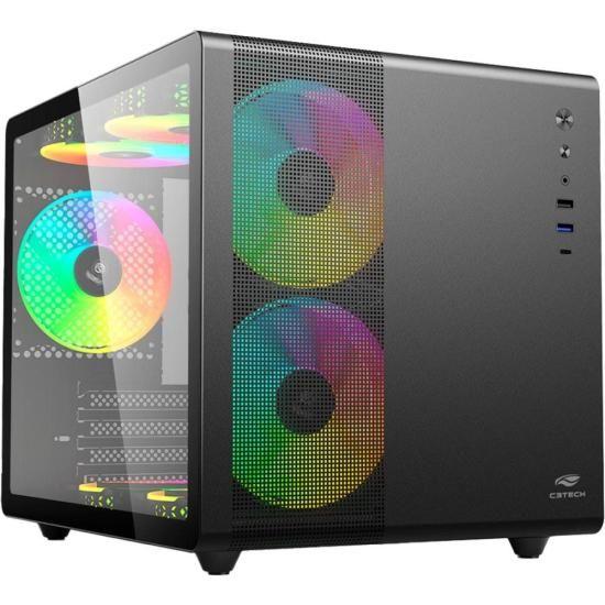 Imagem de Gabinete Gamer C3Tech Aquarius MT-G710 Sem Fans Preto