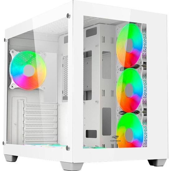 Imagem de Gabinete Gamer C3Tech Aquarius MT-G910 Sem Fans Branco