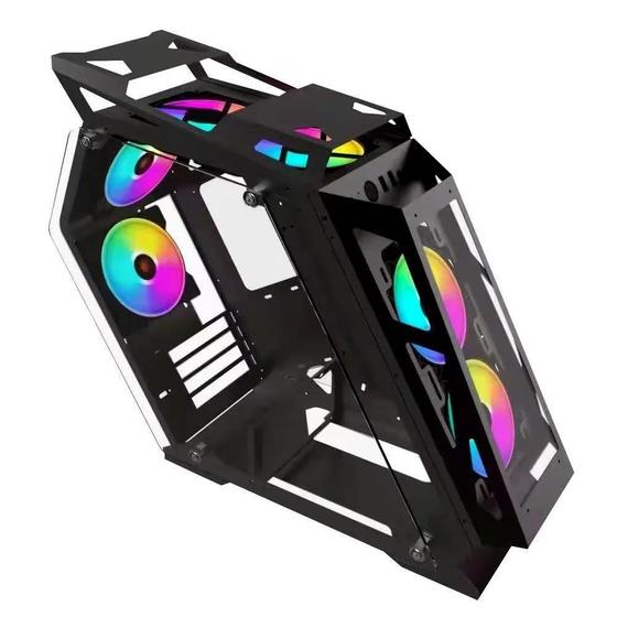 Gabinete Gamer com Lateral de Vidro Atx Prime Otm Black Menor preço em Gabinete Gamer com Lateral de Vidro Atx Prime Otm Black