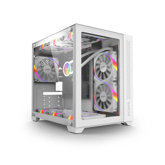 Imagem de Gabinete Gamer Forcefield White Ghost - Frontal E Lateral Em Vidro