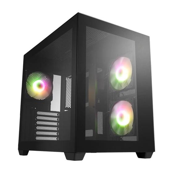 Imagem de Gabinete Gamer FSP CMT380, Mid Tower, RGB, ATX, Lateral em Vidro Temperado, Preto - CMT380-ARGB