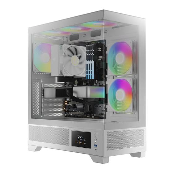 Imagem de Gabinete Gamer Gamdias Atlas M1 WH Com 3 Fans RGB ATX Branco