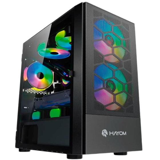 Gabinete Gamer Gb1714 Hayom Mid Tower Com Cooler Rgb Menor preço em Gabinete Gamer Gb1714 Hayom Mid Tower Com Cooler Rgb
