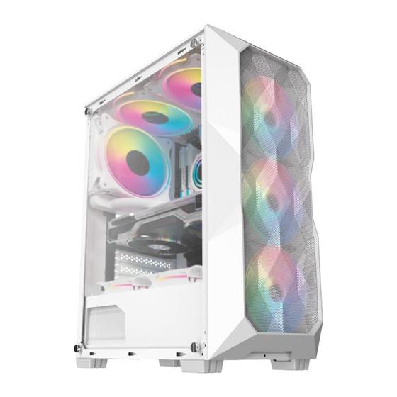 Imagem de Gabinete Gamer Hayom GB1730, Mid Tower, ATX, 3 Coolers Fan, Branco - GB.17.10.30