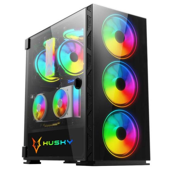 Imagem de Gabinete Gamer Husky Frost, Mid Tower, ARGB, com FAN, Porta em Vidro Temperado - HGMC004