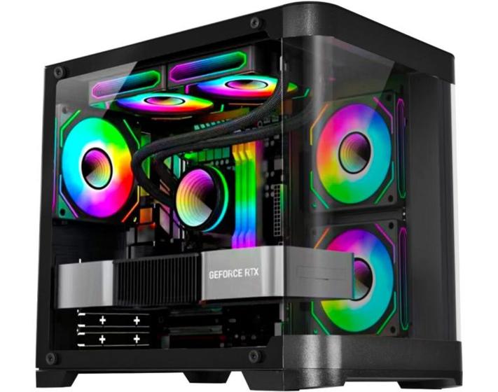 Imagem de Gabinete Gamer K-mex Aquário CG-01AG Curva Micro ATX S/ Fans