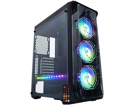 Gabinete Gamer K-Mex Infinity Streamer III CG-A2G8 - RGB ATX 3 FANs Preto -  Gabinete Gamer - Magazine Luiza