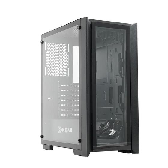 Imagem de Gabinete Gamer KBM! GAMING GN100 Mid Tower, ATX, Lateral e Frontal em Vidro, Preto - KGGN100PT