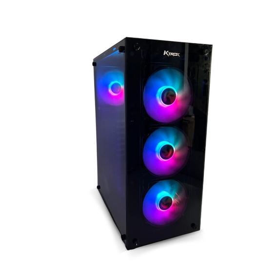 Imagem de Gabinete Gamer Kt-13+ Lateral Frente De Vidro 4 Fans Rgb