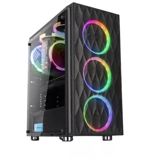 Imagem de Gabinete Gamer Liketec Horus RGB Preto Mid Tower sem Fonte