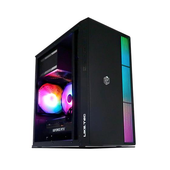 Imagem de Gabinete Gamer Liketec Prime, Mid Tower, RGB, M-ATX e MINI-ITX, Lateral em Acrílico, 1x Cooler Fan, Preto - GL-PRIME-2