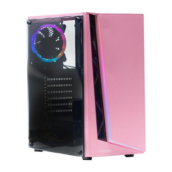 Gabinete Gamer Lion USB 3.0 Rosa com 1 Cooler ARGB Menor preço em Gabinete Gamer Lion USB 3.0 Rosa com 1 Cooler ARGB