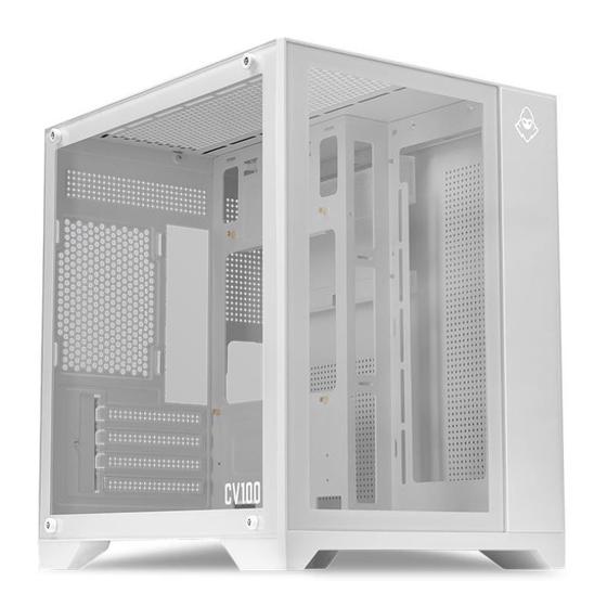 Imagem de Gabinete Gamer Mancer CV100, Mid-Tower, Lateral De Vidro, Branco, MCR-CV100-WH