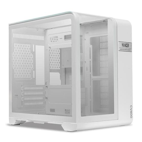 Imagem de Gabinete Gamer Mancer CV400, Mid-Tower, Lateral de Vidro Branco, MCR-CV400-WH