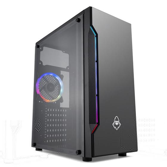 Imagem de Gabinete Gamer Mancer SideWinder, RGB, Mid-Tower, Lateral de Vidro, Preto, MCR-SDW-RGB01