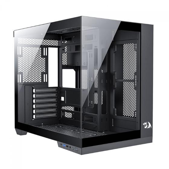 Gabinete gamer mid tower sem fan sem fonte ca-604b-pro wideload pro preto redragon é boa?
