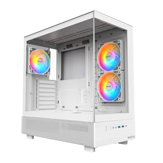 Imagem de Gabinete Gamer Montech XR ATX Mid-Tower com 3 Ventiladores ARGB de 120mm