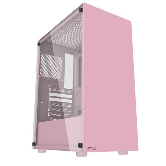 Imagem de Gabinete gamer motospeed hyrax, lateral vidro temperado, sem fan, hgb200p atx pink