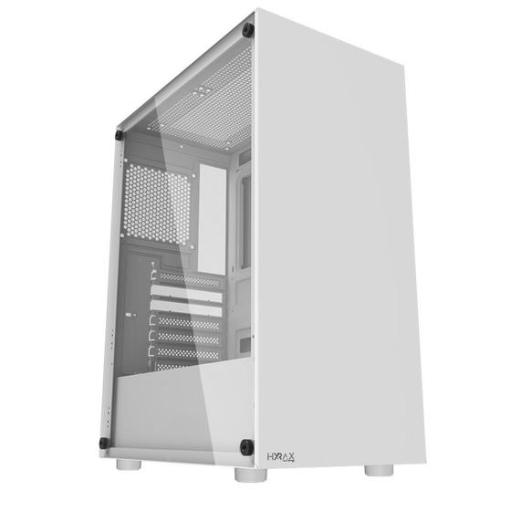 Imagem de Gabinete gamer motospeed hyrax, lateral vidro temperado, sem fan, hgb200w atx branco