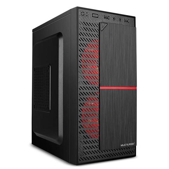 Imagem de Gabinete Gamer Multi GD-110, Mid Tower, Micro Atx, 2x Fans LED Vermelho, Preto - GA206