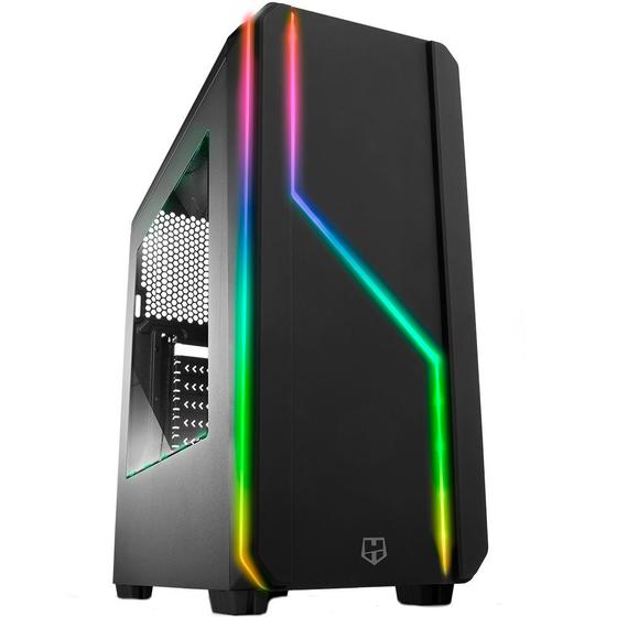 Gabinete Gamer Nox Hummer MC Pro, Mid Tower, ARGB, com FAN, Lateral em Acrílico - NXHUMMERMCPROB Menor preço em Gabinete Gamer Nox Hummer MC Pro, Mid Tower, ARGB, com FAN, Lateral em Acrílico - NXHUMMERMCPROB