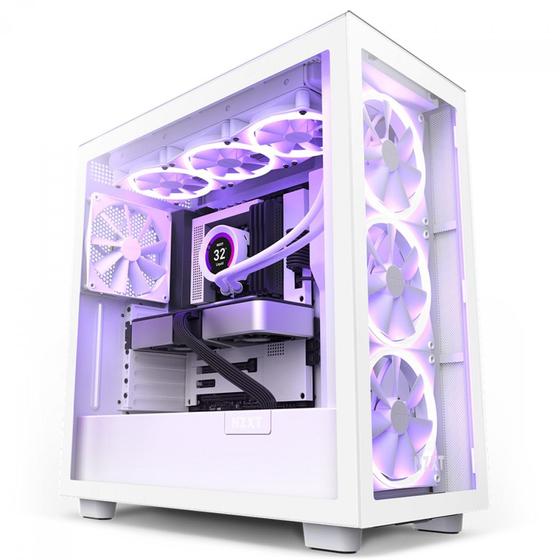 Imagem de Gabinete Gamer NZXT H7 Elite Mid Tower Vidro Temperado White ATX Sem Fonte 4 Fans CM-H71EW-01