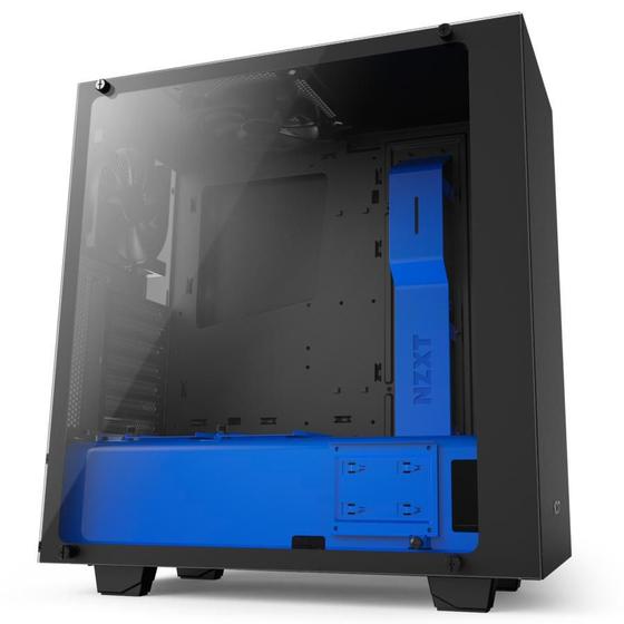 Gabinete Gamer Nzxt S340 Elite Azul Vidro Temperado Menor preço em Gabinete Gamer Nzxt S340 Elite Azul Vidro Temperado