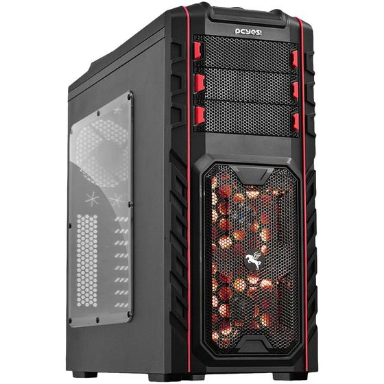 Imagem de Gabinete Gamer Pegasus LED Vermelho com Janela PCYES