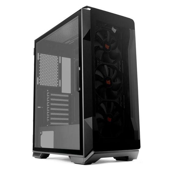 Imagem de Gabinete Gamer Pichau Pouter 3 Lateral De Vidro Preto, PG-P03-BK