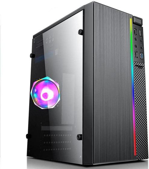 Gabinete Gamer Pixxo LED RGB Sem Fonte Lateral de Acrílico 1 Fan RGB CG265LG é ruim? Gabinete Gamer Pixxo LED RGB Sem Fonte Lateral de Acrílico 1 Fan RGB CG265LG é boa?