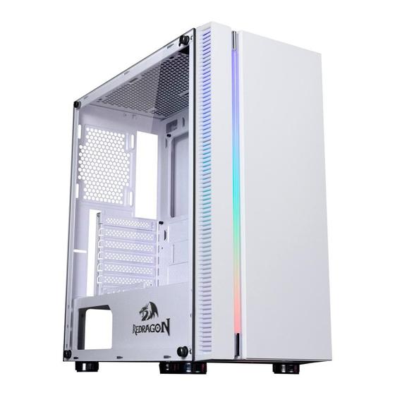 Gabinete Gamer Redragon BlackBird, Mid Tower, RGB, ATX, Lateral Vidro Temperado, Branco - GC-708WH Menor preço em Gabinete Gamer Redragon BlackBird, Mid Tower, RGB, ATX, Lateral Vidro Temperado, Branco - GC-708WH