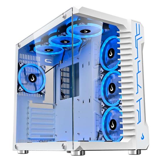 Gabinete Gamer Rise Mode Galaxy Glass, Mid Tower, ATX, Lateral e Frontal em Vidro Temperado, Branco - RM-GA-GG-FW Menor preço em Gabinete Gamer Rise Mode Galaxy Glass, Mid Tower, ATX, Lateral e Frontal em Vidro Temperado, Branco - RM-GA-GG-FW