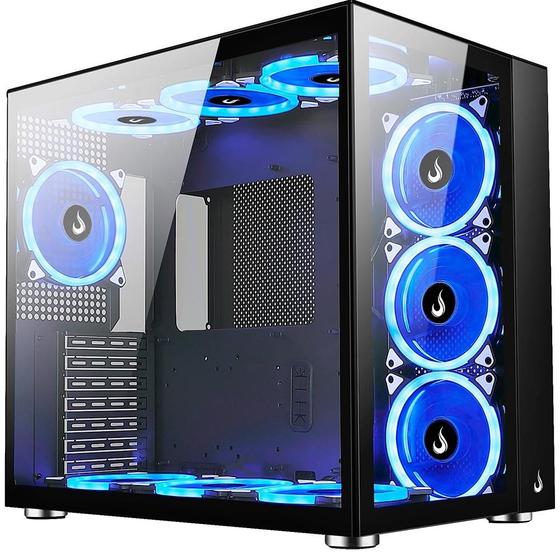 Gabinete Gamer Rise Mode Galaxy Glass Standard Mid Tower Lateral E