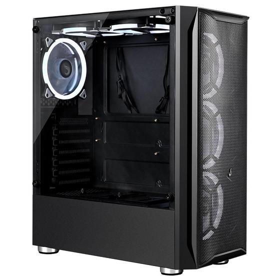 Gabinete Gamer Rise Mode Z3 Glass, Lateral em Vidro Fumê, Sem FANs, Preto - RM-Z03-03-FB Imagem de Gabinete Gamer Rise Mode Z3 Glass, Lateral em Vidro Fumê, Sem FANs, Preto - RM-Z03-03-FB