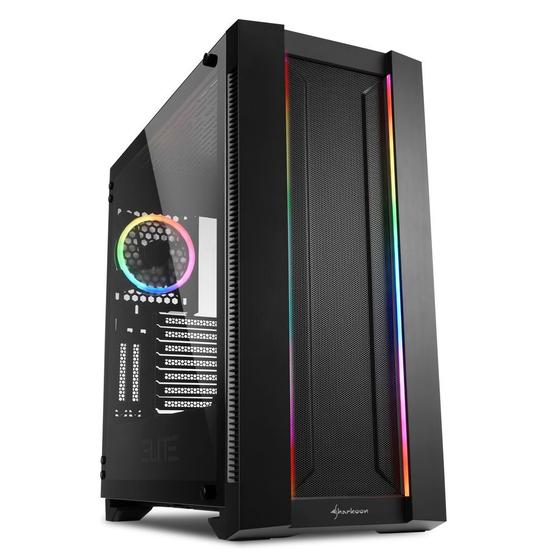 Gabinete Gamer Sharkoon Elite Shark CA200M, ATX, RGB, com FAN, Lateral Vidro Menor preço em Gabinete Gamer Sharkoon Elite Shark CA200M, ATX, RGB, com FAN, Lateral Vidro