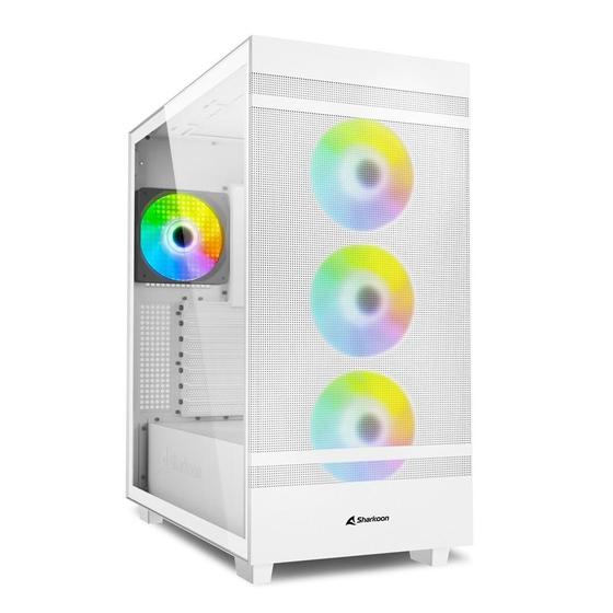 Imagem de Gabinete Gamer Sharkoon Rebel C50 RGB, Mid Tower, ATX, Lateral em Vidro Temperado, 4x Cooler Fan ARGB, Branco - C50 RGB