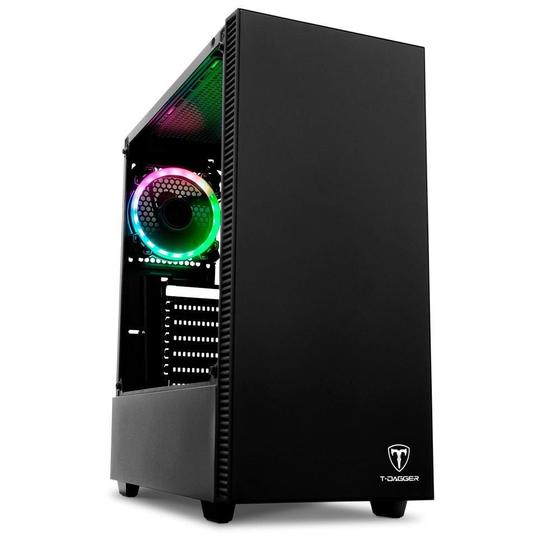 Gabinete Gamer T-Dagger Cube Black, Mid Tower, Lateral em Vidro, Preto - T-TGC305B Menor preço em Gabinete Gamer T-Dagger Cube Black, Mid Tower, Lateral em Vidro, Preto - T-TGC305B