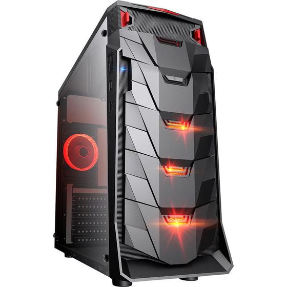 Imagem de Gabinete Gamer USB 3.0 Preto LED Vermelho Mymax