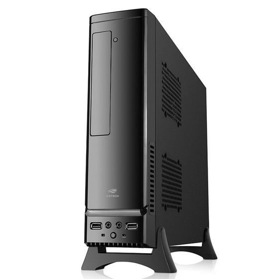 Imagem de Gabinete horizontal slim sff dt-100v2bk com fonte sfx 200w preto c3tech