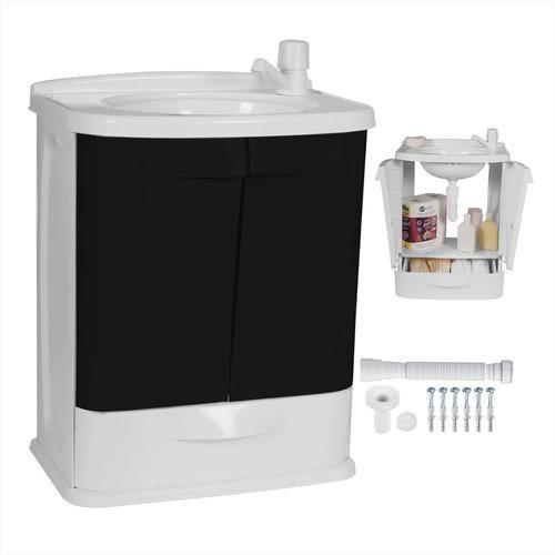 Imagem de Gabinete Lavatório Astra Fit 58x45cm Gabinete Cuba Branco Lavabo Moderno