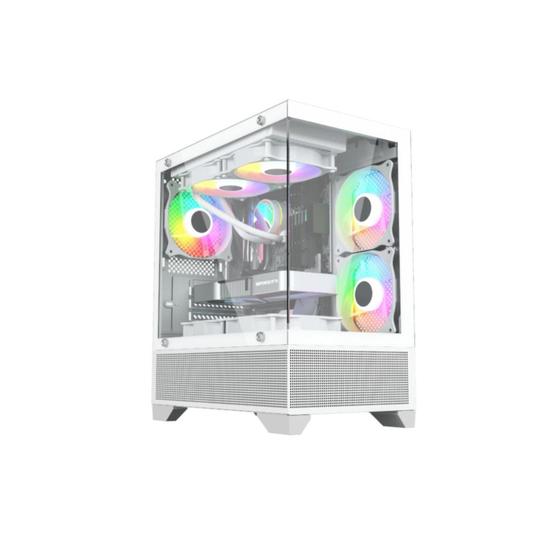 Imagem de Gabinete Liketec Kingdom Snow  Mid Tower Vidro Temperado USB S/Fan Branco