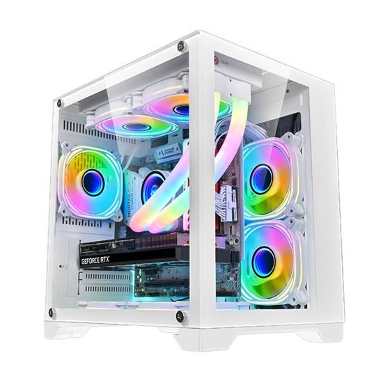 Imagem de Gabinete Matx Bpc-345b Brazilpc Gamer Branco /4 Cooler