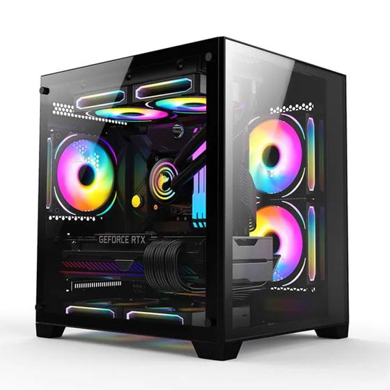 Imagem de Gabinete matx bpc-345b brazilpc gamer preto /4 cooler
