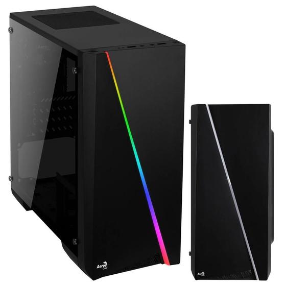 Imagem de Gabinete Mid Tower Gamer Mini Cylon Gamer Suporta Até 2 HDs 3  SSDs e 3 Ventoinhas Com 13 Modos de Rgb Painel de Acrílico