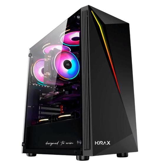 Imagem de Gabinete Motospeed Hyrax Hgb501 Atx Preto Sem Fan - Hgb501B