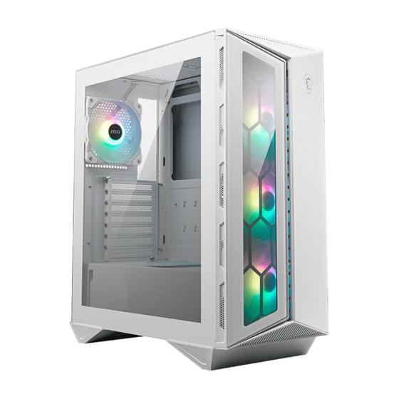 Imagem de Gabinete MSI MPG GUNGNIR 110R WHITE, ARGB, MID-TOWER, LATERAL DE VIDRO, COM 4 FANS, 306-7G10W21-W57