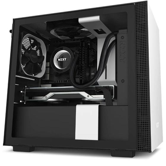 Imagem de Gabinete NZXT H210, Branco, USB-C, Mini-ITX, Vidro lateral