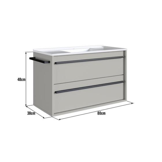 Imagem de Gabinete para Banheiro 1 gaveta 1 porta com lavatório