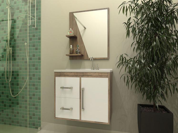 Imagem de Gabinete para Banheiro com Espelho 1 Porta